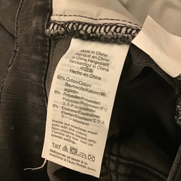 Madewell Black Gray Cali-Demi Boots Jeans Size 28T - Picture 9 of 9